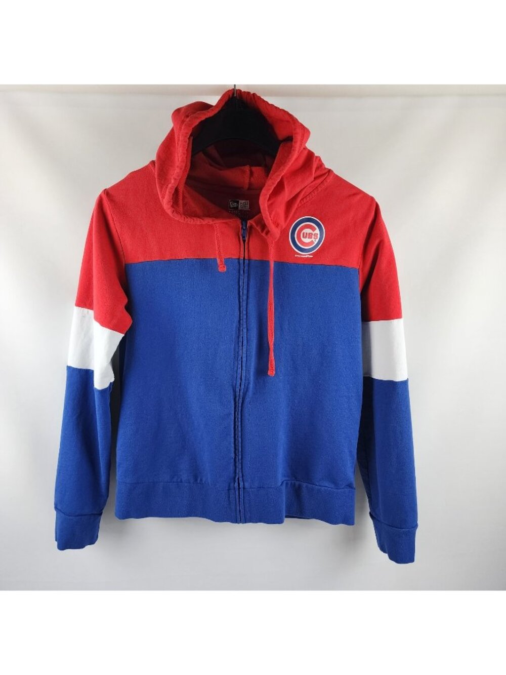 New Era Hoodie Mens Large Multi Colorblock Chicago Cubs Full Zip Sweatshirt